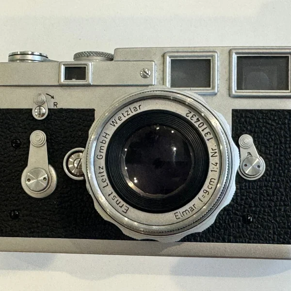 Leica M3 rangefinder with Leitz Elmar 5cm lens, front view