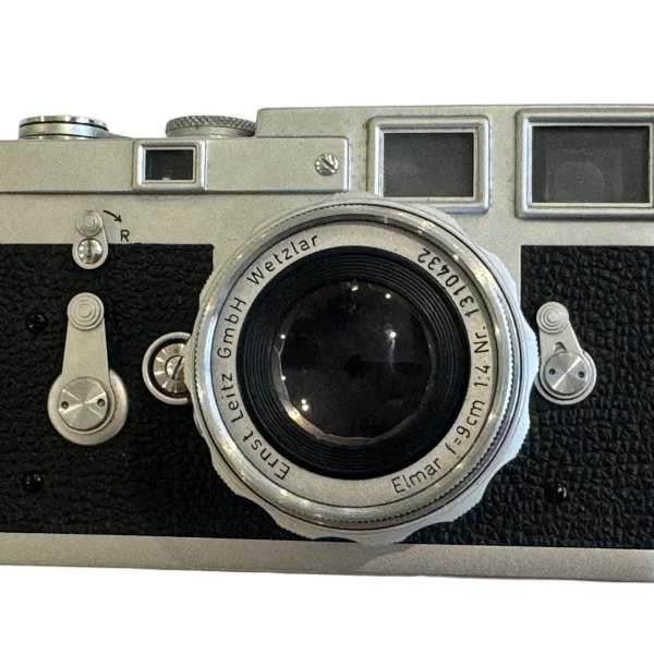 Leica M3 rangefinder with a collapsible Leitz Elmar 5cm f/2.8 lens
